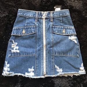 Carmar Lincoln denim skirt NWT